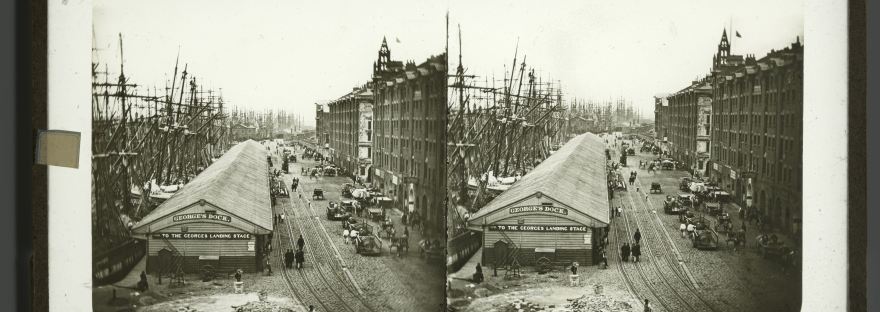 Photographies de George’s Dock à Liverpool en1860.
